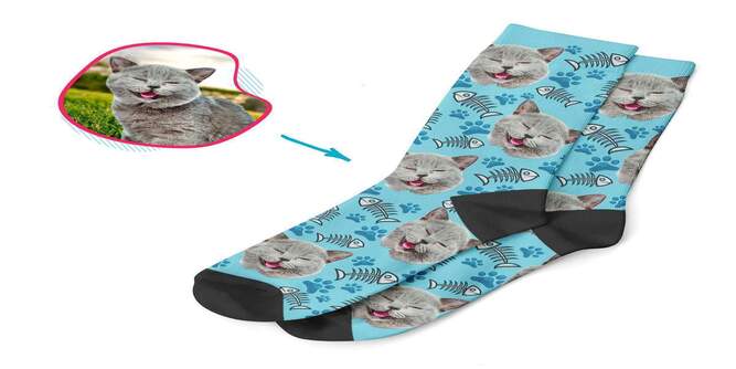 custom cat socks