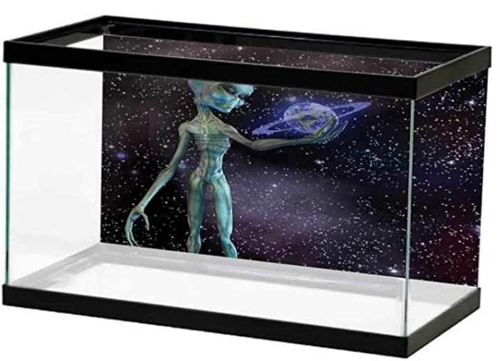 outer space themed fish tank decorations